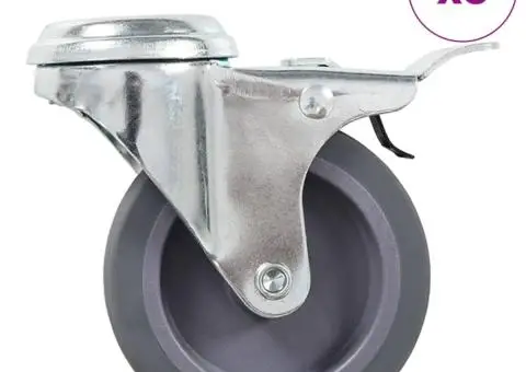 Roți pivotante cu gaură pentru șurub, 8 buc., 75 mm - 1/5