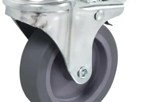 Roți pivotante cu gaură pentru șurub, 8 buc., 75 mm - 3/5