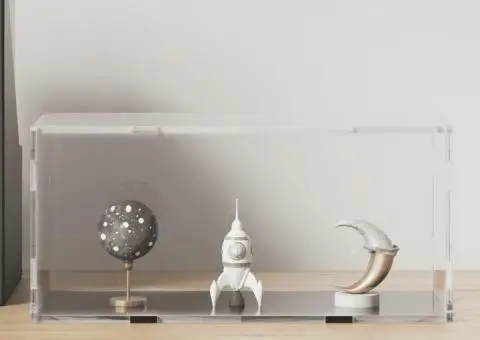 Cutie de prezentare, transparent, 30x15x14 cm, acril - 1/5