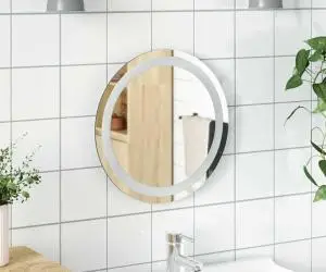 vidaXL Oglindă de baie cu LED, 40 cm, rotundă