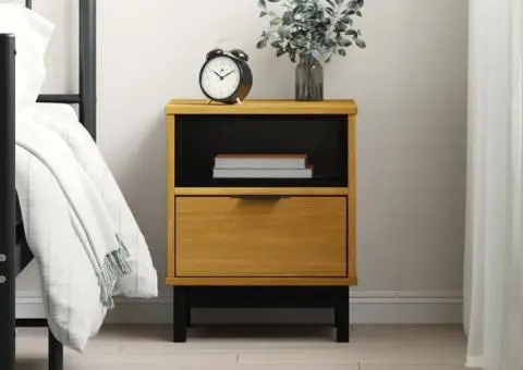 Noptieră FLAM, 40x35x50 cm, lemn masiv de pin - 1/5