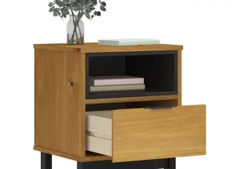 Noptieră FLAM, 40x35x50 cm, lemn masiv de pin - 3/5