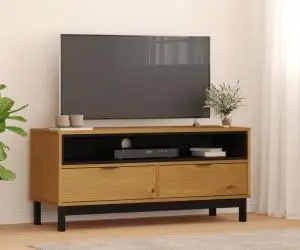 vidaXL Dulap TV „FLAM” 110x40x50 cm, lemn masiv de pin