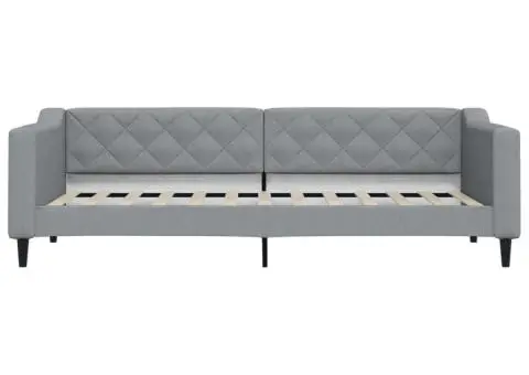 Cadru de pat, gri deschis, 80x200 cm, material textil - 3/5