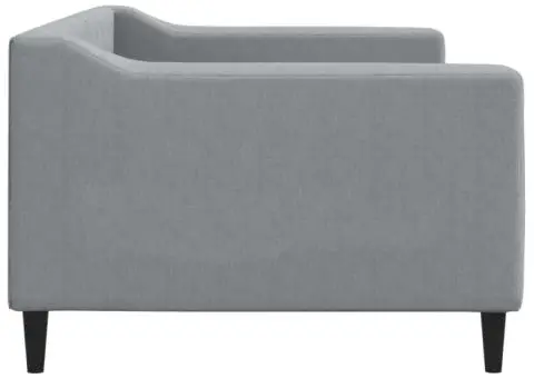 Pat de zi, gri deschis, 90x200 cm, material textil - 4/5