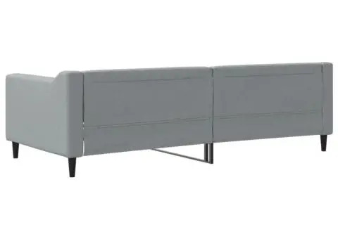 Pat de zi, gri deschis, 90x200 cm, material textil - 5/5