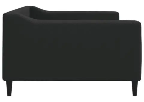 Cadru de pat, negru, 100 x 200 cm, material textil - 4/5