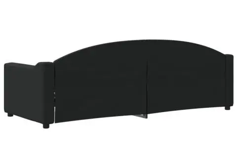 Pat de zi, negru, 80x200 cm, material textil - 5/5