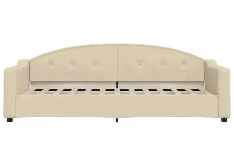 Pat de zi, crem, 80x200 cm, material textil - 3/5