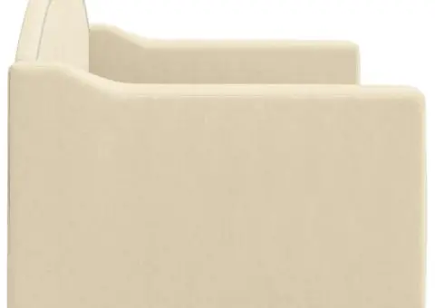 Pat de zi, crem, 80x200 cm, material textil - 4/5