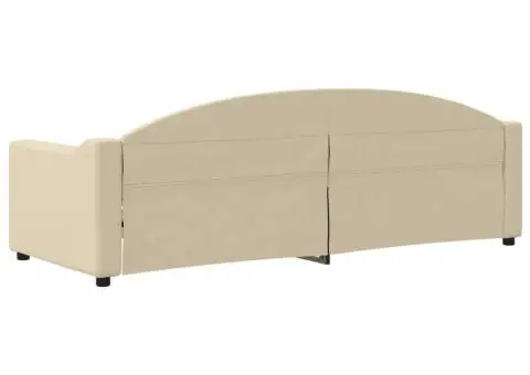 Pat de zi, crem, 80x200 cm, material textil - 5/5