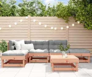 vidaXL Set mobilier de grădină cu perne, 6 piese, lemn masiv Douglas