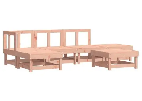 Set mobilier de grădină cu perne, 6 piese, lemn masiv Douglas - 3/5
