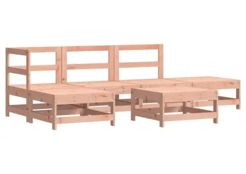 Set mobilier de grădină cu perne, 6 piese, lemn masiv Douglas - 3/5