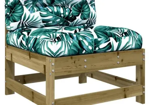 Set mobilier de grădină cu perne, 6 piese, lemn de pin tratat - 4/5