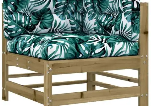 Set mobilier de grădină cu perne, 6 piese, lemn de pin tratat - 5/5