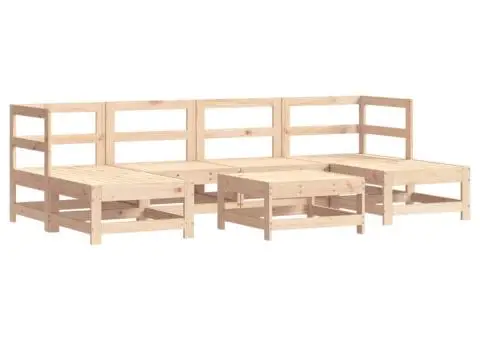 Set mobilier de grădină cu perne, 7 piese, lemn masiv - 3/5