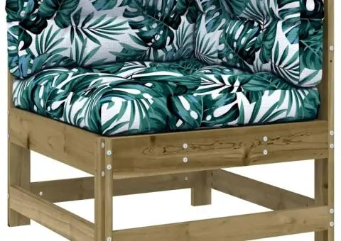 Set mobilier de grădină cu perne, 7 piese, lemn de pin tratat - 5/5