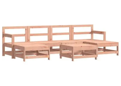 Set mobilier de grădină cu perne, 7 piese, lemn masiv douglas - 3/5