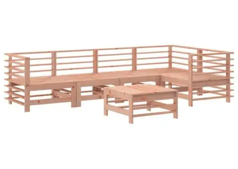 Set mobilier de grădină cu perne, 6 piese, lemn masiv Douglas - 3/5