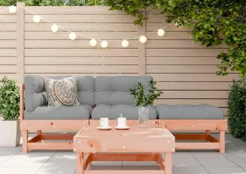 Set mobilier de grădină cu perne, 4 piese, lemn masiv douglas - 1/5