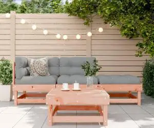 vidaXL Set mobilier de grădină cu perne, 4 piese, lemn masiv douglas