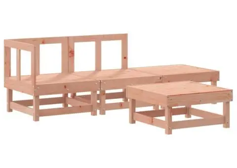 Set mobilier de grădină cu perne, 4 piese, lemn masiv douglas - 3/5