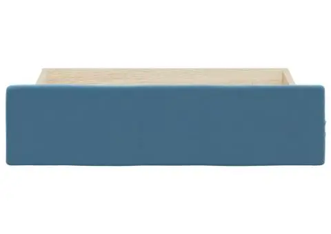 Sertare de pat 2 buc, albastru, lemn prelucrat și catifea - 4/5