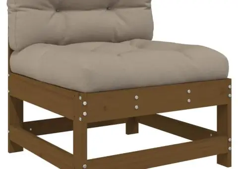 Set mobilier grădină cu perne, 5 piese, maro miere, lemn masiv - 4/5