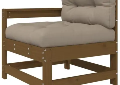 Set mobilier grădină cu perne, 5 piese, maro miere, lemn masiv - 5/5