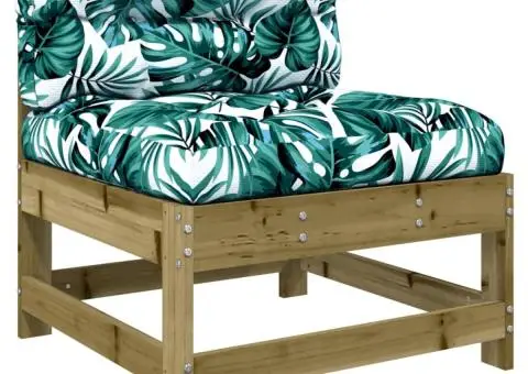 Set mobilier de grădină cu perne, 10 piese, lemn de pin tratat - 4/5