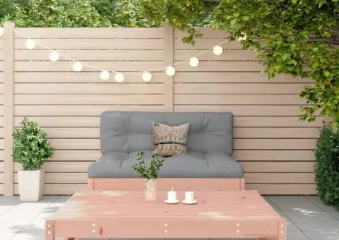 Set mobilier de grădină cu perne, 2 piese, lemn masiv Douglas - 1/5