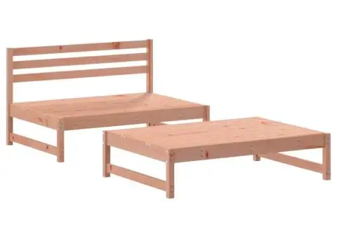 Set mobilier de grădină cu perne, 2 piese, lemn masiv Douglas - 3/5