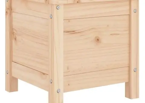 Jardinieră de grădină, 40x40x39 cm, lemn masiv de pin - 2/5