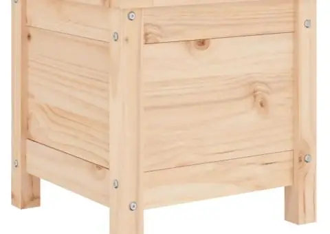 Jardinieră de grădină, 40x40x39 cm, lemn masiv de pin - 4/5