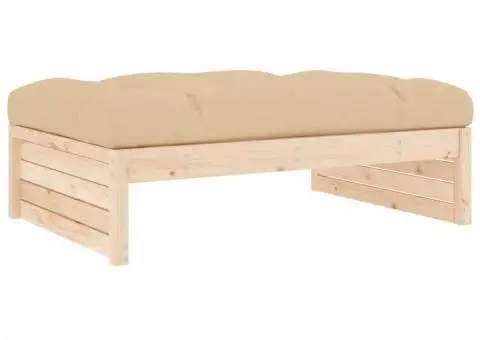 Set mobilier de grădină cu perne, 2 piese, lemn masiv - 5/5
