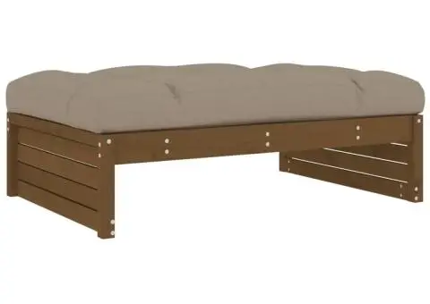 Set mobilier grădină cu perne, 5 piese, maro miere, lemn masiv - 5/5