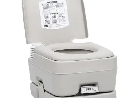 Set portabil cu toaletă și rezervor de apă pentru camping - 3/5