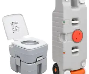 vidaXL Set portabil cu toaletă și rezervor de apă pentru camping
