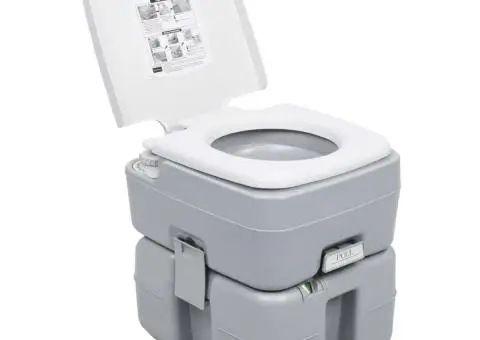 Set portabil cu toaletă și rezervor de apă pentru camping - 3/5