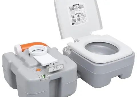 Set portabil cu toaletă și rezervor de apă pentru camping - 4/5