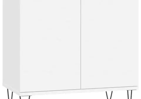 Set dulapuri de baie, 3 piese, alb, lemn prelucrat - 5/5