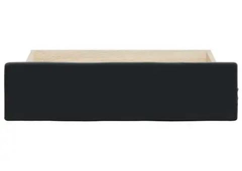 Sertare de pat 2 buc, negru, lemn prelucrat și catifea - 4/5