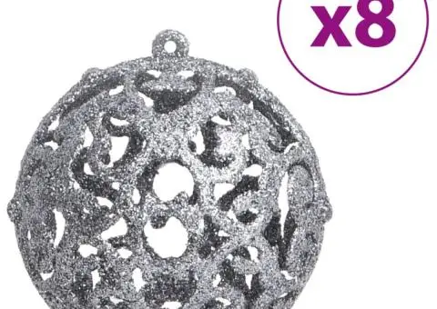 Globuri de Crăciun 100 buc., albastru și argintiu, 3 / 4 / 6 cm - 4/5