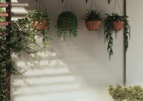 Suporturi de jardiniere coș suspendate 4 buc, negru, oțel - 1/5