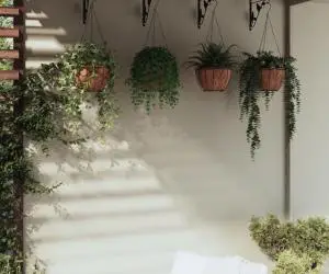 Suporturi de jardiniere coș suspendate 4 buc, negru, oțel