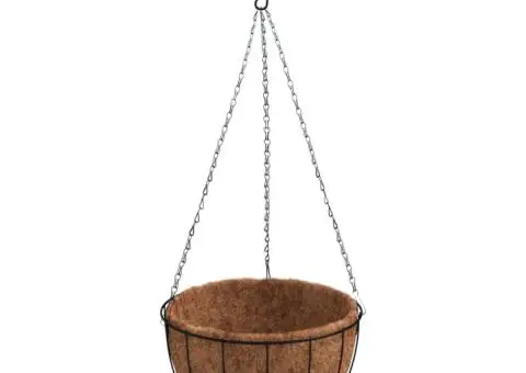 Suporturi de jardiniere coș suspendate 4 buc, negru, oțel - 4/5