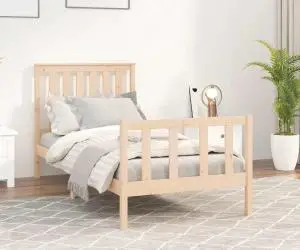 vidaXL Cadru pat fără saltea, 100x200 cm, lemn masiv pin