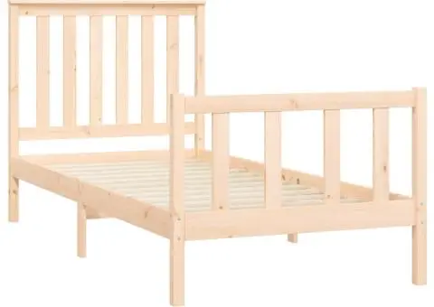 Cadru pat fără saltea, 100x200 cm, lemn masiv pin - 4/5