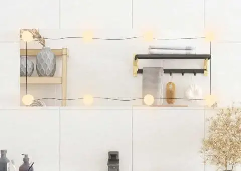 Oglindă de perete cu lumini LED 30x80 cm sticlă dreptunghiular - 3/5